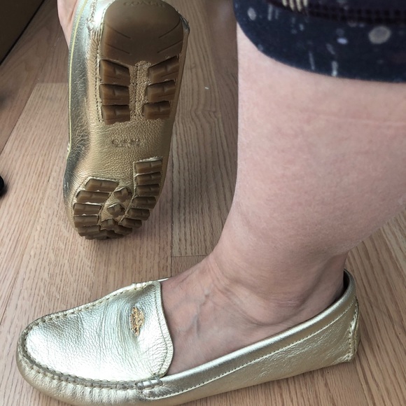 Gold Coach Loafers size 9 - Picture 2 of 3